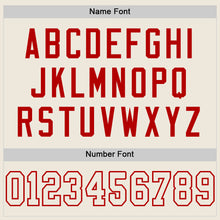 Загрузить изображение в средство просмотра галереи, Custom Cream Cream-Red Mesh Authentic Football Jersey