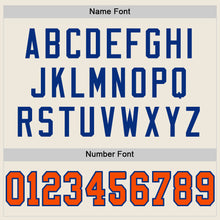 Load image into Gallery viewer, Custom Cream Orang-Royal Mesh Authentic Football Jersey