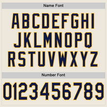 Загрузить изображение в средство просмотра галереи, Custom Cream Navy-Gold Mesh Authentic Football Jersey