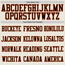 Загрузить изображение в средство просмотра галереи, Custom Cream Black-Orange Mesh Authentic Football Jersey