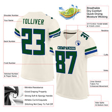 Загрузить изображение в средство просмотра галереи, Custom Cream Green-Royal Mesh Authentic Football Jersey