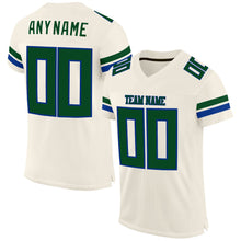 Загрузить изображение в средство просмотра галереи, Custom Cream Green-Royal Mesh Authentic Football Jersey