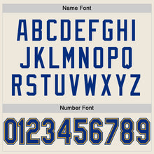 Load image into Gallery viewer, Custom Cream Royal-Gold Mesh Authentic Football Jersey