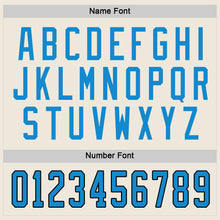 Загрузить изображение в средство просмотра галереи, Custom Cream Blue-Black Hockey Jersey