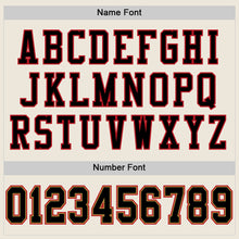 Загрузить изображение в средство просмотра галереи, Custom Cream Black-Red Mesh Authentic Football Jersey