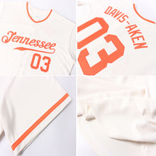 Load image into Gallery viewer, Custom Cream Orange Authentic Baseball Jersey