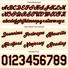 Загрузить изображение в средство просмотра галереи, Custom Cream Black Pinstripe Black-Orange Authentic Basketball Shorts