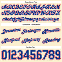 Загрузить изображение в средство просмотра галереи, Custom Cream Royal Pinstripe Royal-Red Authentic Basketball Shorts