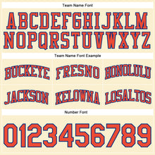 Загрузить изображение в средство просмотра галереи, Custom Cream Royal Pinstripe Orange-Royal Authentic Basketball Shorts