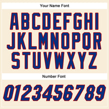 Загрузить изображение в средство просмотра галереи, Custom Cream Royal-Red Authentic Baseball Jersey