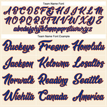 Load image into Gallery viewer, Custom Cream Royal-Orange Authentic Baseball Jersey