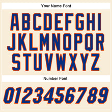 Load image into Gallery viewer, Custom Cream Royal-Orange Authentic Baseball Jersey