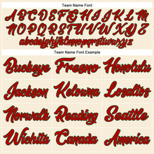 Load image into Gallery viewer, Custom Cream Red-Green Authentic Baseball Jersey