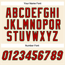 Load image into Gallery viewer, Custom Cream Red-Green Authentic Baseball Jersey