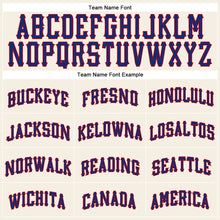 Charger l'image dans la galerie, Custom Cream Royal-Red Authentic Sleeveless Baseball Jersey