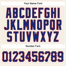 Charger l'image dans la galerie, Custom Cream Royal-Red Authentic Sleeveless Baseball Jersey