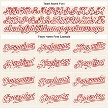 Load image into Gallery viewer, Custom Cream Cream-Red Authentic Sleeveless Baseball Jersey