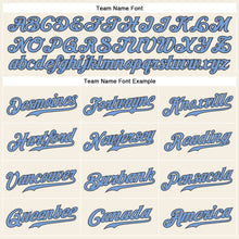 Load image into Gallery viewer, Custom Cream Light Blue-Steel Gray Authentic Sleeveless Father's Day Baseball Jersey