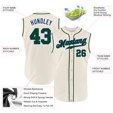 Load image into Gallery viewer, Custom Cream Green-Royal Authentic Sleeveless Baseball Jersey