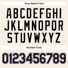 Charger l'image dans la galerie, Custom Cream Black-Purple Authentic Sleeveless Baseball Jersey