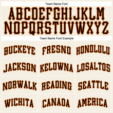 Загрузить изображение в средство просмотра галереи, Custom Cream Black-Orange Authentic Sleeveless Baseball Jersey