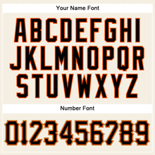 Загрузить изображение в средство просмотра галереи, Custom Cream Black-Orange Authentic Sleeveless Baseball Jersey