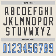 Загрузить изображение в средство просмотра галереи, Custom Cream Light Blue-Steel Gray Hockey Jersey