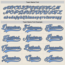 Загрузить изображение в средство просмотра галереи, Custom Cream Light Blue-Steel Gray Hockey Jersey