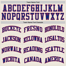 Laden Sie das Bild in den Galerie-Viewer, Custom Cream Royal-Red Authentic Throwback Basketball Jersey