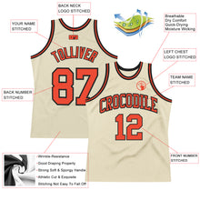 Загрузить изображение в средство просмотра галереи, Custom Cream Orange-Black Authentic Throwback Basketball Jersey