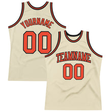 Загрузить изображение в средство просмотра галереи, Custom Cream Orange-Black Authentic Throwback Basketball Jersey