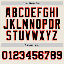 Загрузить изображение в средство просмотра галереи, Custom Cream Black-Orange Authentic Throwback Basketball Jersey