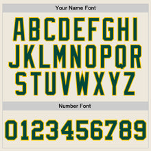 Загрузить изображение в средство просмотра галереи, Custom Cream Green-Gold Authentic Throwback Basketball Jersey
