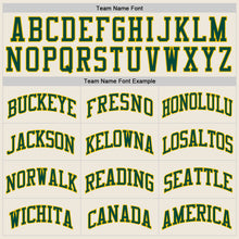 Загрузить изображение в средство просмотра галереи, Custom Cream Green-Gold Authentic Throwback Basketball Jersey