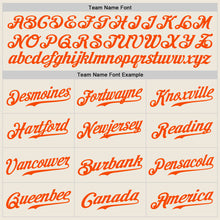 Load image into Gallery viewer, Custom Cream Navy-Orange Authentic Baseball Jersey