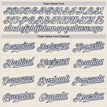 Загрузить изображение в средство просмотра галереи, Custom Cream Cream-Navy Authentic Baseball Jersey