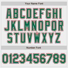 Charger l'image dans la galerie, Custom Cream Kelly Green-Red Authentic Baseball Jersey