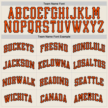 Load image into Gallery viewer, Custom Cream Orange-Black Authentic Baseball Jersey