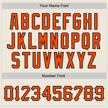 Load image into Gallery viewer, Custom Cream Orange-Black Authentic Baseball Jersey