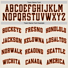 Charger l'image dans la galerie, Custom Cream Black-Orange Authentic Baseball Jersey