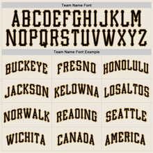 Load image into Gallery viewer, Custom Cream Black-Old Gold Authentic Baseball Jersey