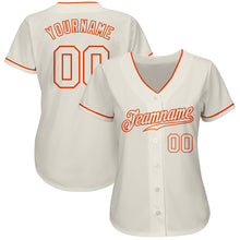 Charger l'image dans la galerie, Custom Cream Cream-Orange Authentic Baseball Jersey