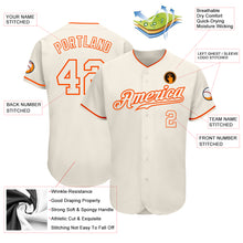Charger l'image dans la galerie, Custom Cream Cream-Orange Authentic Baseball Jersey