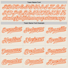 Charger l'image dans la galerie, Custom Cream Cream-Orange Authentic Baseball Jersey