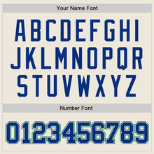 Load image into Gallery viewer, Custom Cream Royal-Kelly Green Authentic Baseball Jersey