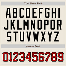 Загрузить изображение в средство просмотра галереи, Custom Cream Black Pinstripe Red Black-White Authentic Baseball Jersey