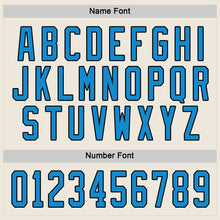 Загрузить изображение в средство просмотра галереи, Custom Cream Blue-Black Hockey Jersey