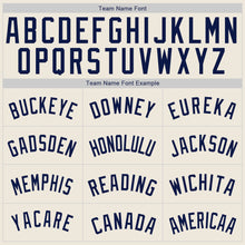 Загрузить изображение в средство просмотра галереи, Custom Cream Navy Authentic Baseball Jersey