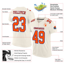 Загрузить изображение в средство просмотра галереи, Custom Cream Orange-Royal Mesh Authentic Football Jersey