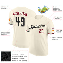 Load image into Gallery viewer, Custom Cream Black-Crimson Performance T-Shirt